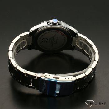 Zegarek męski BRUNO CALVANI BC9031 srebrna tarcza z niebieskimi dodatkami. Zegabrną tarczą zegarka z niebieskimi dodatkami w postaci indeksów. Zegarek męski na stalowej bransolecie. Elegancki zegar (5).jpg